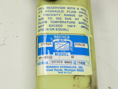 Monarch Hydraulics Dyna Pack M-459 Hydraulic Power Unit 2L Tank 1/2Hp 120V 1PH