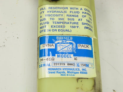 Monarch Hydraulics Dyna Pack M-459 Hydraulic Power Unit 2L Tank 1/2Hp 120V 1PH