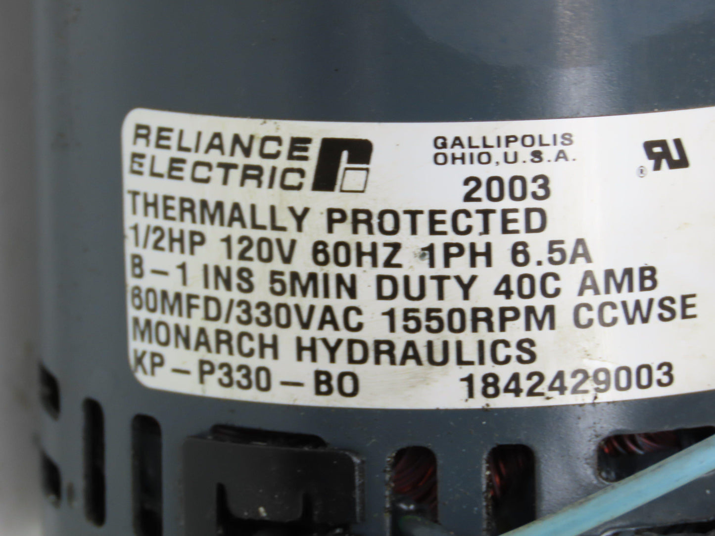 Monarch Hydraulics Dyna Pack M-459 Hydraulic Power Unit 2L Tank 1/2Hp 120V 1PH