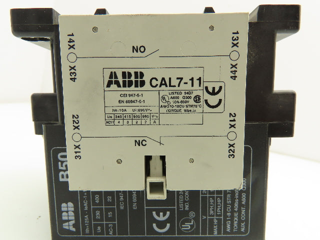 ABB B50 Contactor 120V Coil 65A 600V 50HP 3 Pole