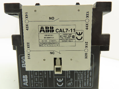 ABB B50 Contactor 120V Coil 65A 600V 50HP 3 Pole