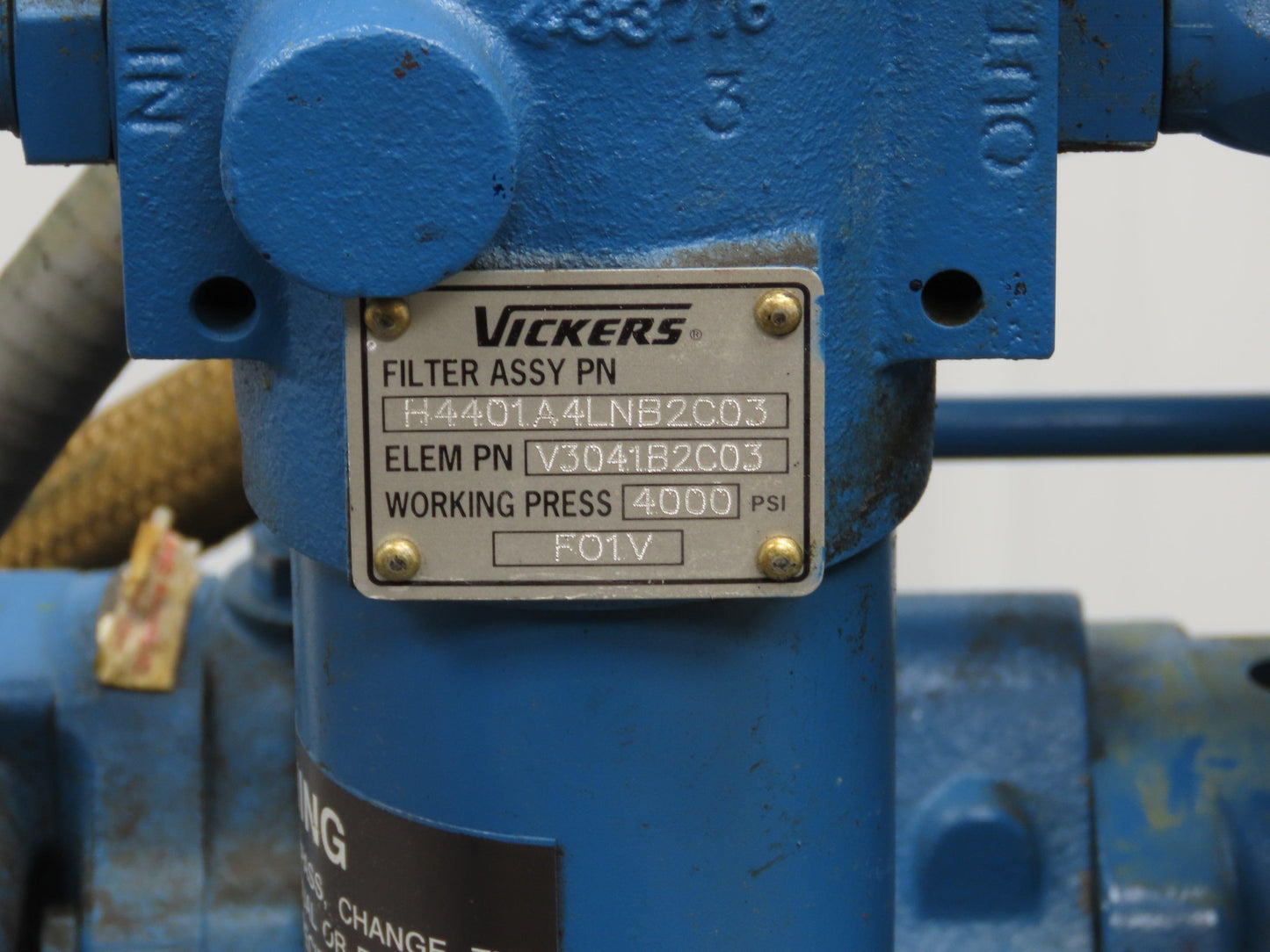 Vickers PVQ10 Hydraulic Power Unit 30 Gal 5 GPM 3000 PSI 2Hp 460V w/Oil Cooler