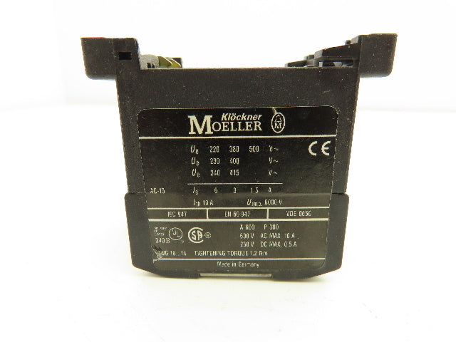 Moeller DIL ER-22 Contactor 24VDC Coil 10A 600V Lot Of 6