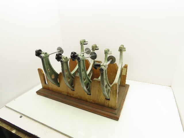 Vintage Tubular Bow Micrometer 2.3-14" Outside Dia 0.1mm Dial Gauge Set of 4