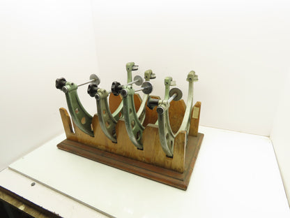 Vintage Tubular Bow Micrometer 2.3-14" Outside Dia 0.1mm Dial Gauge Set of 4