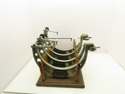 Vintage Tubular Bow Micrometer 2.3-14" Outside Dia 0.1mm Dial Gauge Set of 4