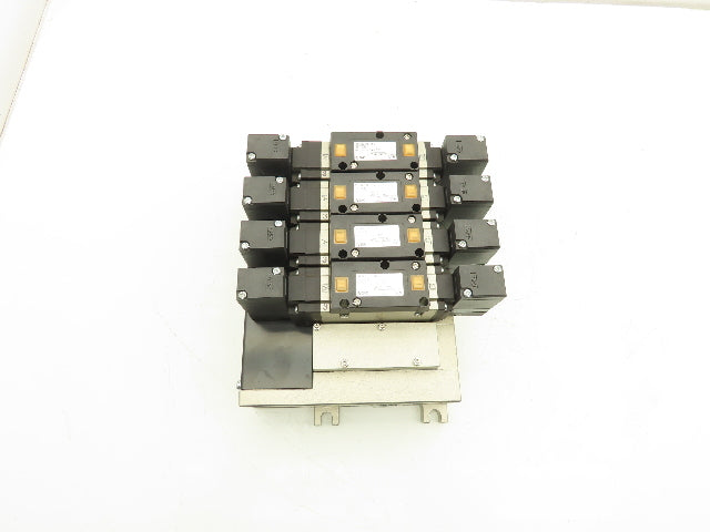 SMC VFS3300-5FZ Pneumatic 5-Station Manifold 5/3 Solenoid Valves 24VDC 3/8" NPT