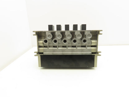 SMC VFS4500-5FZ Pneumatic 5-Station Manifold 5/3 Solenoid Valves 24VDC 1/2" NPT