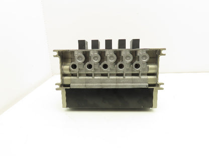 SMC VFS4500-5FZ Pneumatic 5-Station Manifold 5/3 Solenoid Valves 24VDC 1/2" NPT