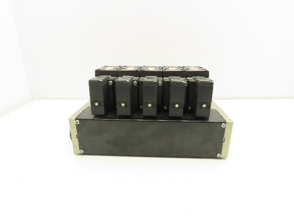 SMC VFS4500-5FZ Pneumatic 5-Station Manifold 5/3 Solenoid Valves 24VDC 1/2" NPT