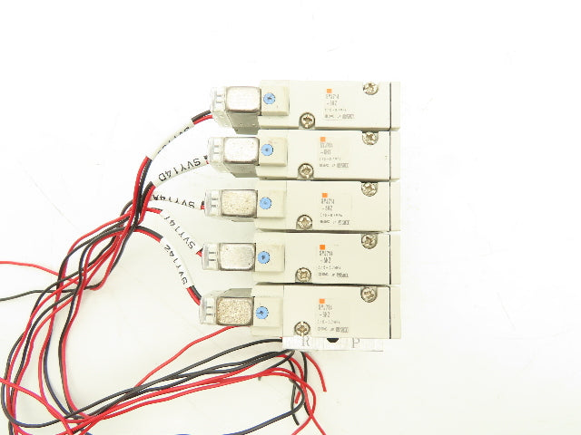 SMC SYJ714-5HZ Pneumatic 5-Station Manifold 3/2 Solenoid Valves 24VDC 1/8" Ports