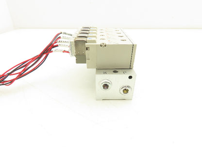 SMC SYJ714-5HZ Pneumatic 5-Station Manifold 3/2 Solenoid Valves 24VDC 1/8" Ports