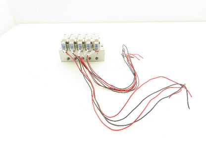 SMC SYJ714-5HZ Pneumatic 5-Station Manifold 3/2 Solenoid Valves 24VDC 1/8" Ports