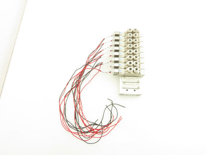 SMC SY5120-5HZ-C6 Pneumatic 10-Station Manifold 5/2 Solenoid Valves 24VDC 1/4"