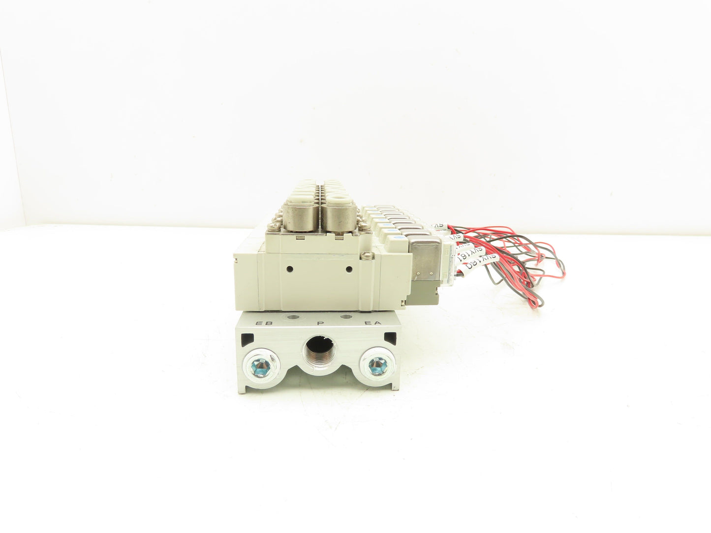 SMC SY5120-5HZ-C6 Pneumatic 10-Station Manifold 5/2 Solenoid Valves 24VDC 1/4"