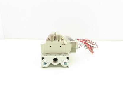 SMC SY5120-5HZ-C6 Pneumatic 10-Station Manifold 5/2 Solenoid Valves 24VDC 1/4"