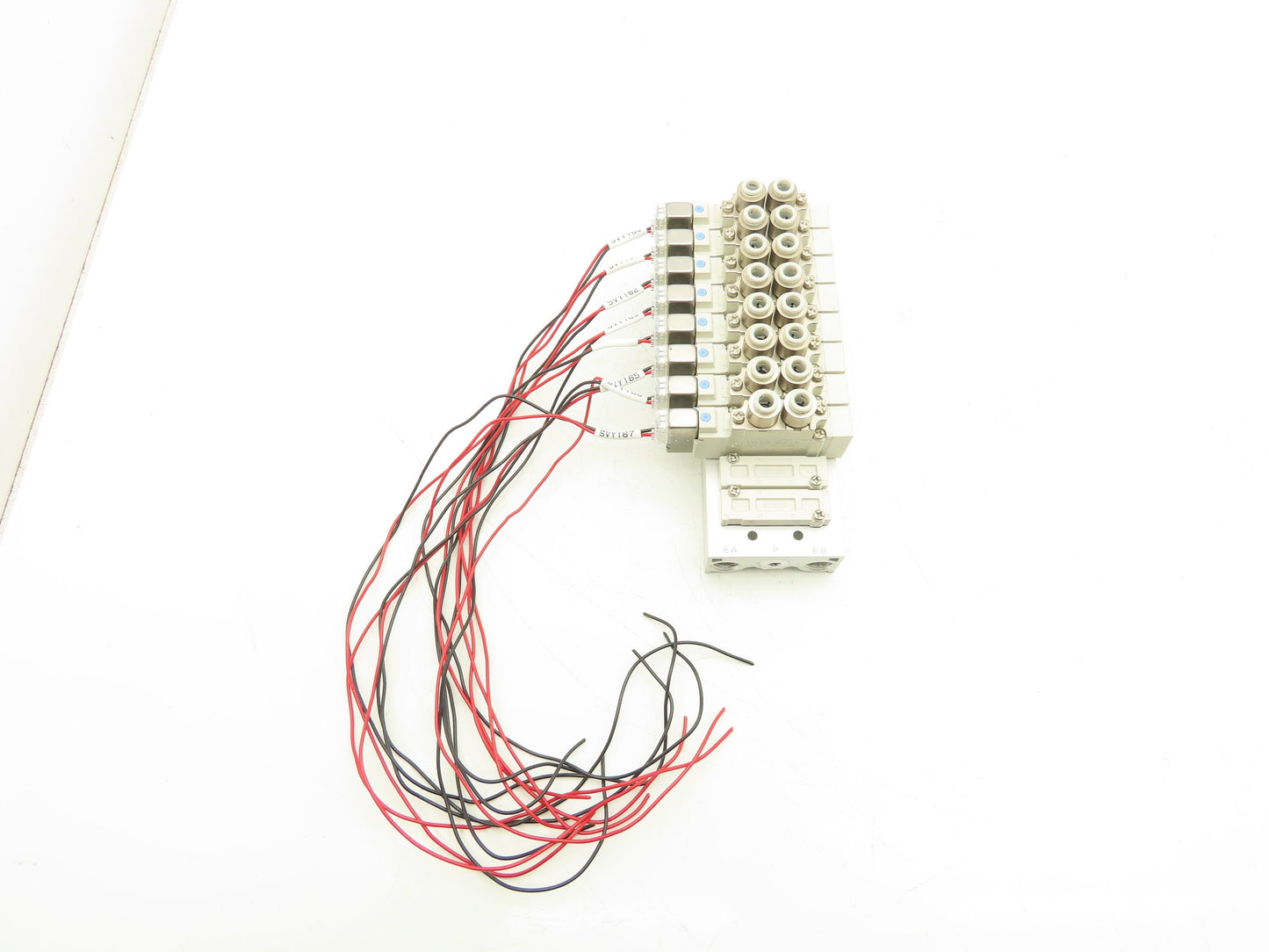 SMC SY5120-5HZ-C6 Pneumatic 10-Station Manifold 5/2 Solenoid Valves 24VDC 1/4"