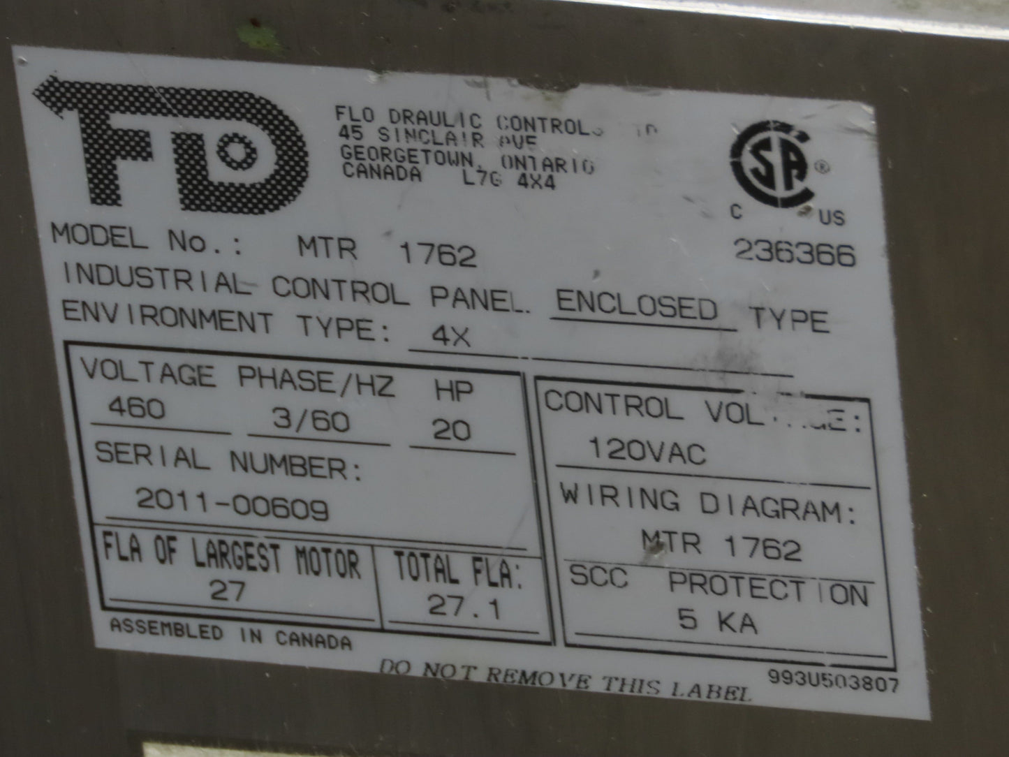 Quadro Ytron Emulsifier Pump Power Unit 20HP 3500RPM Flex-a-Seal Fluid Barrier