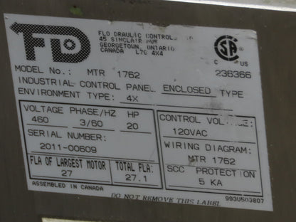 Quadro Ytron Emulsifier Pump Power Unit 20HP 3500RPM Flex-a-Seal Fluid Barrier