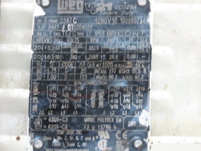 Quadro Ytron Emulsifier Pump Power Unit 20HP 3500RPM Flex-a-Seal Fluid Barrier