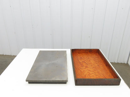 Cast Iron Layout Inspection Table Surface Plate 24"L 14.5"W 3/4" Machined Top