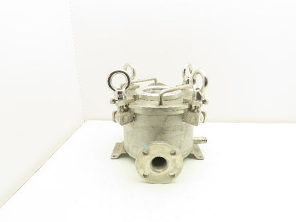 High Pressure Stainless Pot Basket Strainer Fluid Filter 1-1/4" Flanged Ports