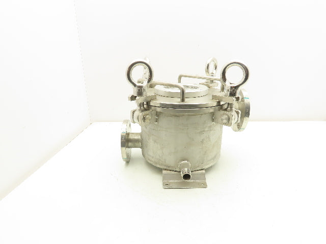 High Pressure Stainless Pot Basket Strainer Fluid Filter 1-1/4" Flanged Ports