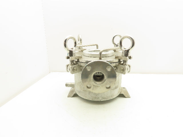 High Pressure Stainless Pot Basket Strainer Fluid Filter 1-1/4" Flanged Ports