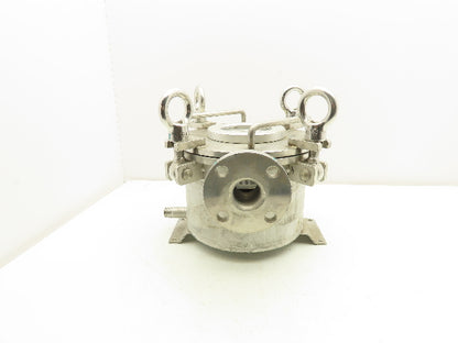 High Pressure Stainless Pot Basket Strainer Fluid Filter 1-1/4" Flanged Ports