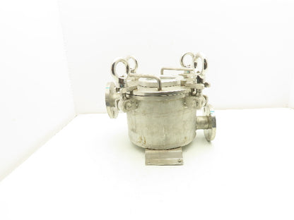 High Pressure Stainless Pot Basket Strainer Fluid Filter 1-1/4" Flanged Ports