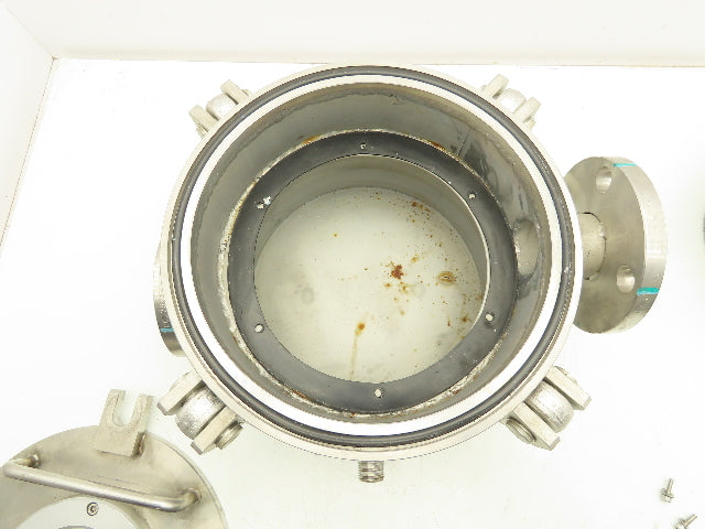 High Pressure Stainless Pot Basket Strainer Fluid Filter 1-1/4" Flanged Ports