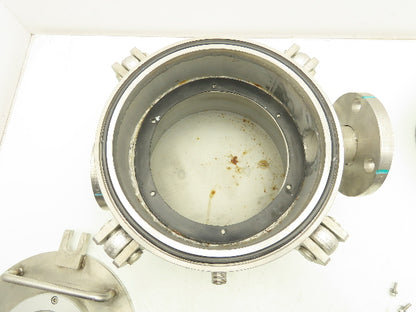 High Pressure Stainless Pot Basket Strainer Fluid Filter 1-1/4" Flanged Ports