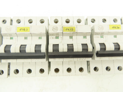 Allen Bradley 1492-SP3B160 Mini Circuit Breaker 16A 3-Pole 277/480V 3PH Lot of 7