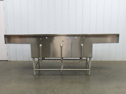 Eagle YSINK Stainless Steel 3 Bay Sink 26x20" Compartment Dual 24" Drainboard