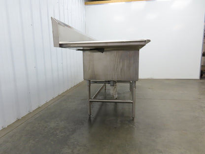 Eagle YSINK Stainless Steel 3 Bay Sink 26x20" Compartment Dual 24" Drainboard