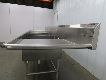 Eagle YSINK Stainless Steel 3 Bay Sink 26x20" Compartment Dual 24" Drainboard