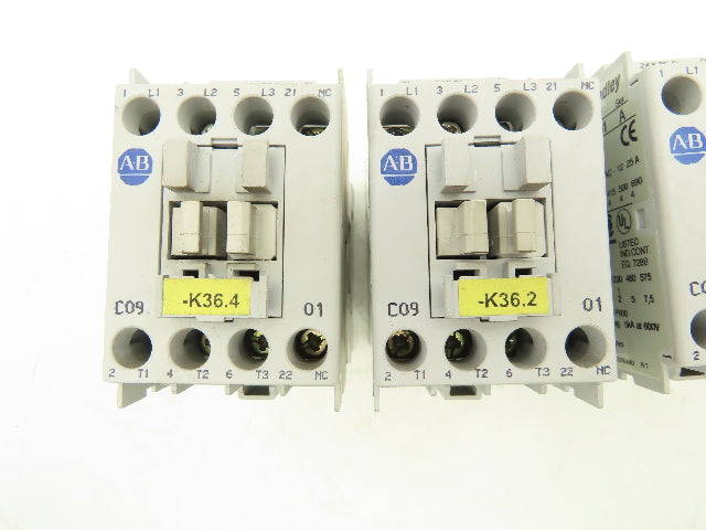 Allen Bradley 100-C09D*01 IEC Contactor 9A 3-Pole 600V 24VDC Coil  Lot of 4
