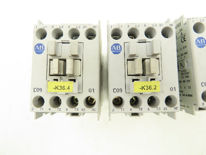 Allen Bradley 100-C09D*01 IEC Contactor 9A 3-Pole 600V 24VDC Coil  Lot of 4