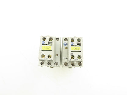 Allen Bradley 100-C30D*00 IEC Contactor 30A 3-Pole 600V 24VDC Coil  Lot of 2