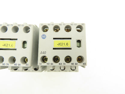 Allen Bradley 100-C30D*00 IEC Contactor 30A 3-Pole 600V 24VDC Coil  Lot of 2