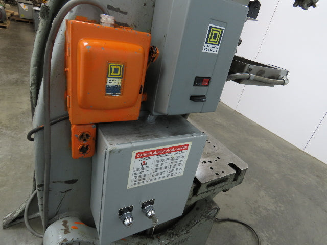 Johnson No 5 Mechanical OBI Punch Press 50 Ton 4" Stroke 10" Throat Bad Motor