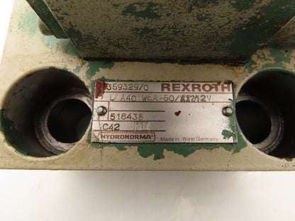 Rexroth LFA40 WEA-60/A12/12V Logic Cartridge Valve Solenoid Control Cover 120V