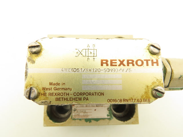 Rexroth LFA40 WEA-60/A12/12V Logic Cartridge Valve Solenoid Control Cover 120V