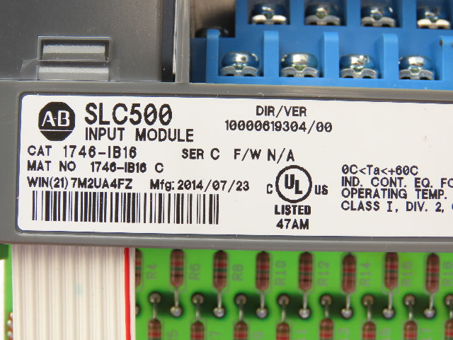 Allen Bradley 1756-IB16 SLC 500 Control Logix DC Input Module 16 Point Series C
