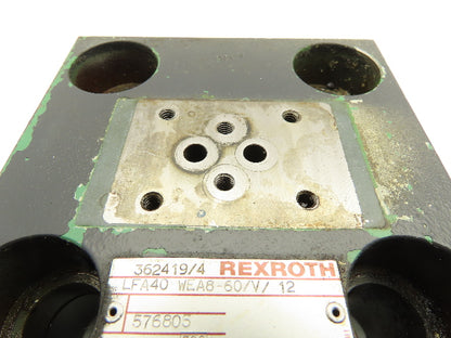 Rexroth LFA40 WEA8-60/V/12 Logic 2-Way Cartridge Valve Control Cover