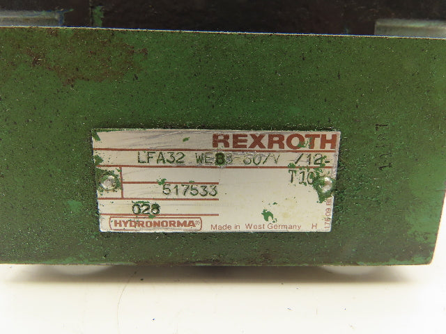 Rexroth LFA32 WEB8-60/V/12-T10 Logic Cartridge Valve Solenoid Control Cover 115V