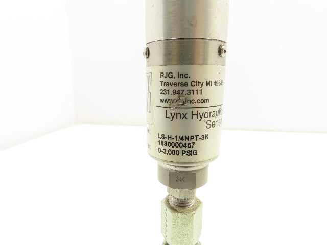 RJG LS-H-1/4NPT-3K Hydraulic Pressure Sensor 3000 PSI