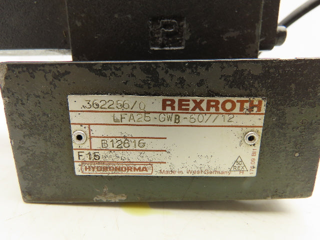 Rexroth LFA25 GWB-60 Logic Cartridge Valve Solenoid Control Cover 24VDC Lot of 2