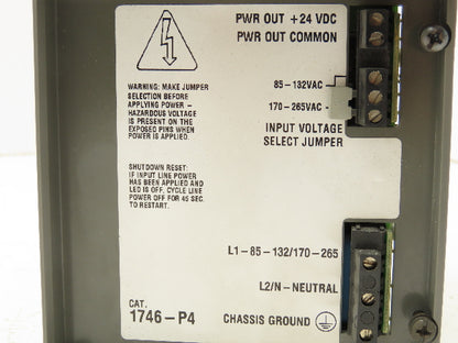 Allen Bradley 1746-P4 SLC 500 Power Supply Series A Missing Door