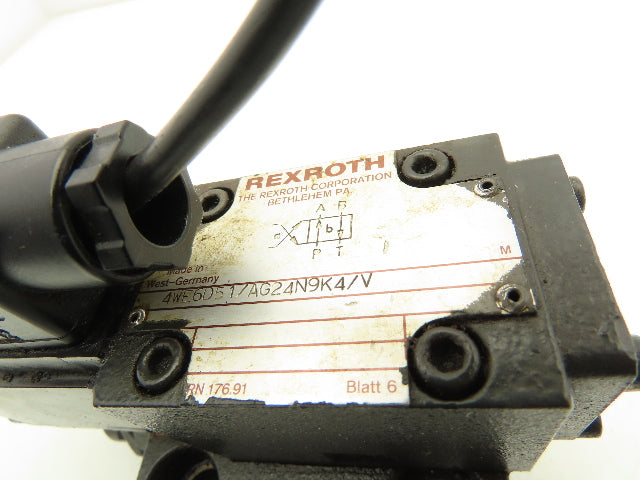Rexroth LFA25 DBW2-60 Logic Valve Cover Solenoid Control 4WE6D51/AG24N9K4/V